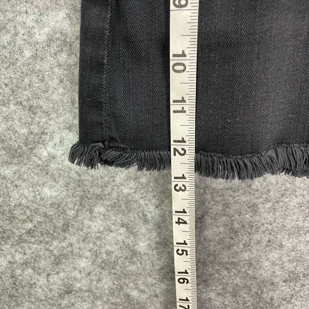 Citizens Of Humanity Women’s Black Denim Mini Skirt Size 26 Distressed Frayed - Picture 7 of 16